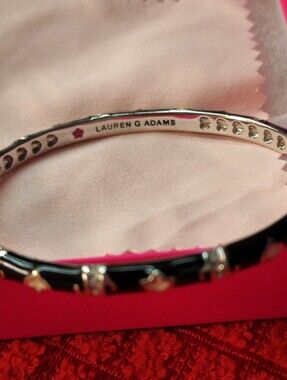 Lauren G Adams Black And Silver Cuff Bracelet